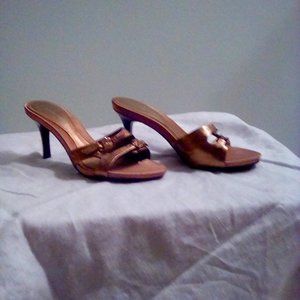 Bronze sandals rhinestones 5 1/2